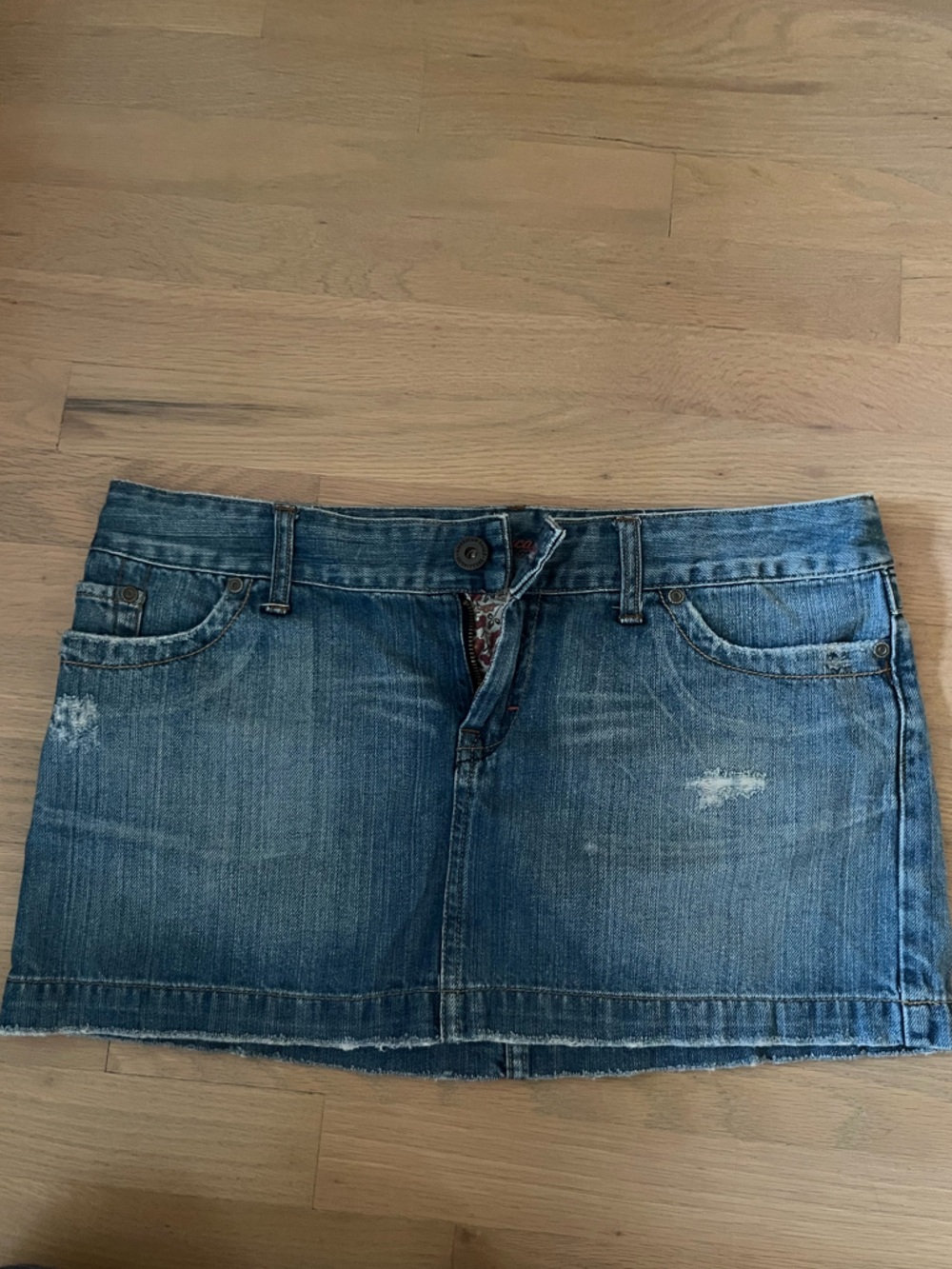 Vintage Y2K American Eagle Outfitters Blue Denim Mini Skirt